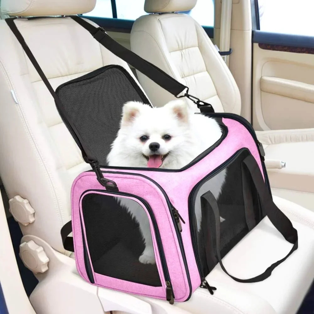 Pet Carrier for Small Medium Cats Dogs Puppies up to 15 Lbs, TSA Airline Approve